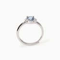 Mabina - Anello Con Acquamarina Sintetica - Argento - Zirconi