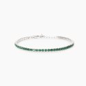 Mabina - Bracciale Tennis Uomo - Smeraldi Sintetici - Argento