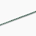 Mabina - Bracciale Tennis Uomo - Smeraldi Sintetici - Argento