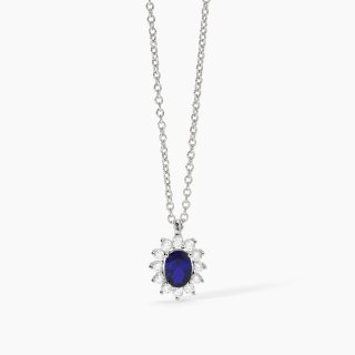 Mabina - Girocollo In Argento - Zaffiro Sintetico - Cool Or Rétro?