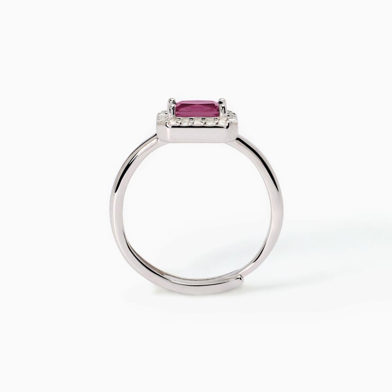 Mabina - Anello In Argento Con Rubino Sintetico - Cool Or Rétro?
