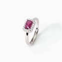 Mabina - Anello In Argento Con Rubino Sintetico - Cool Or Rétro?