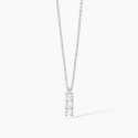 Mabina - Girocollo In Argento Rodiato - Catena Forzatina - Zirconi Bianchi