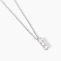 Mabina - Girocollo In Argento Rodiato - Catena Forzatina - Zirconi Bianchi