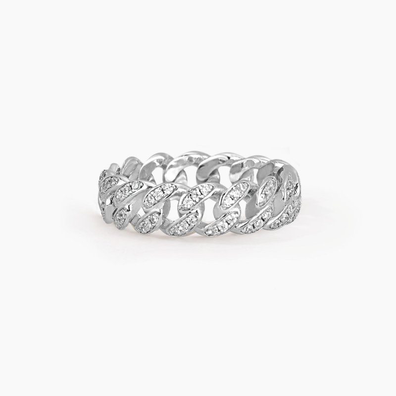 Mabina - Anello Groumette Con Zirconi - Argento 925 - Misura 18