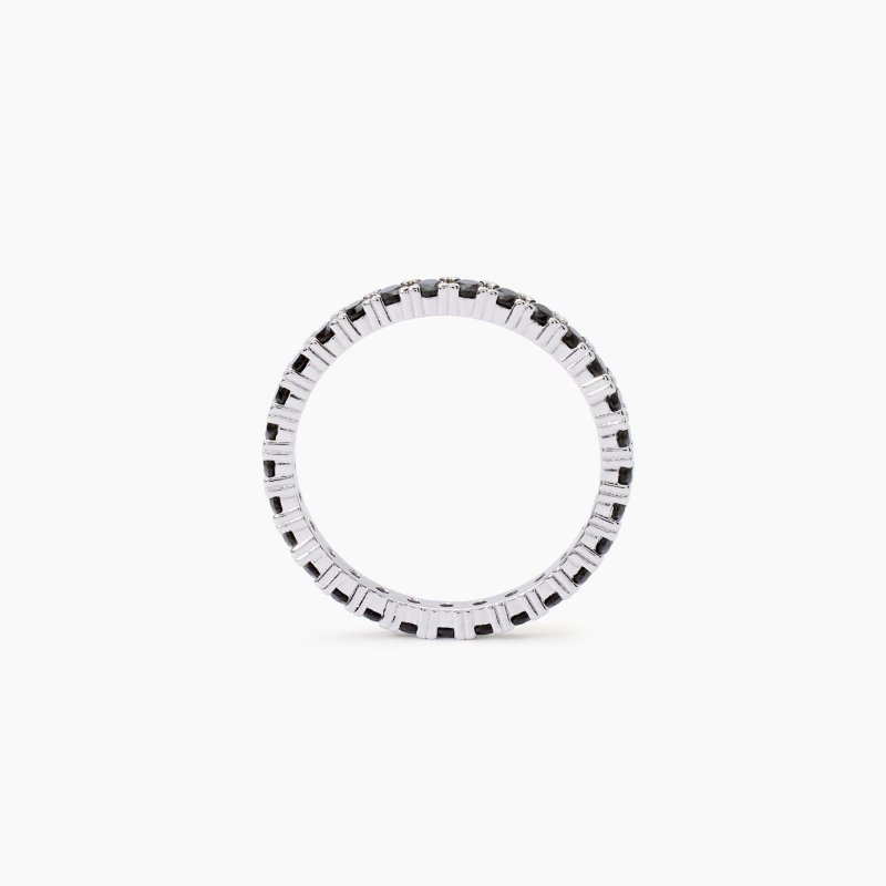 Mabina - Anello Uomo Con Zirconi Neri - Argento 925 - Misura 21