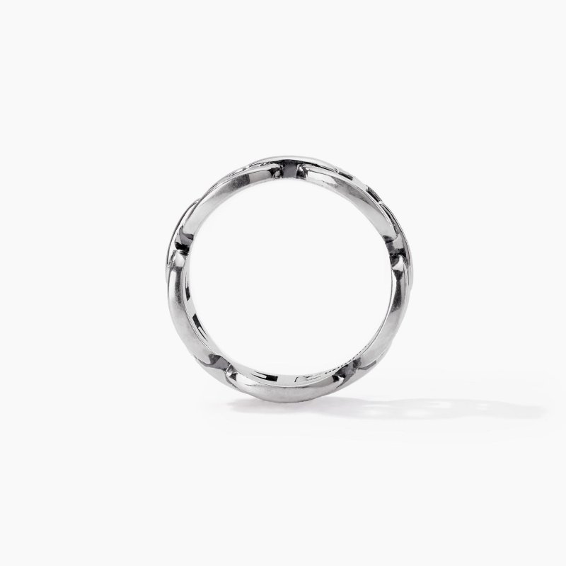 Mabina - Anello A Maglie Traversino - Argento Brunito