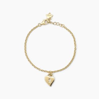 Mabina - Bracciale Con Lucchetto Cuore Segreto - Argento 925 - Oro 18K