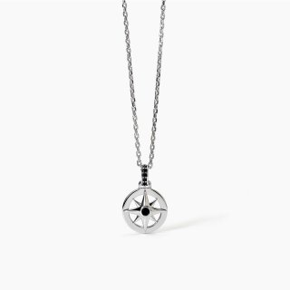 Mabina - Collana In Argento Con Rosa Dei Venti - Uomo - Argento 925