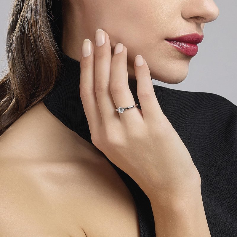 Mabina - Anello Solitaire - Argento - Zircone