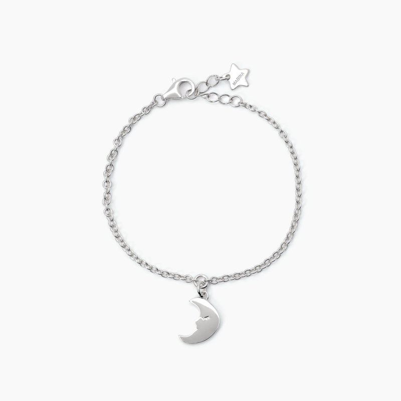 Mabina - Bracciale Argento Con Luna - Misura Regolabile