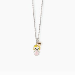 Mabina - Girocollo Con Bimba Baby Girl - Argento 925 - Smalto