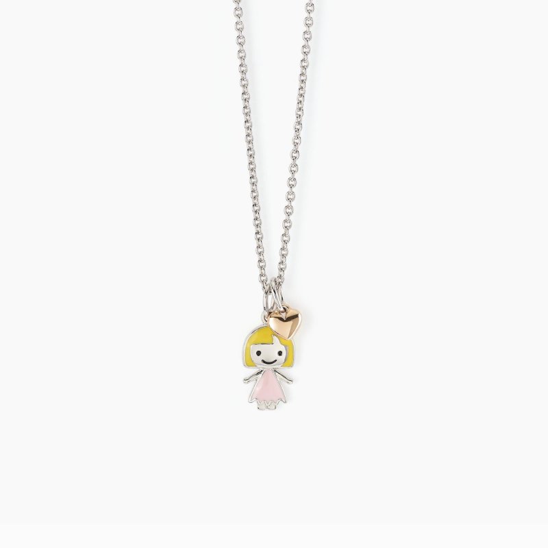 Mabina - Girocollo Con Bimba Baby Girl - Argento 925 - Smalto