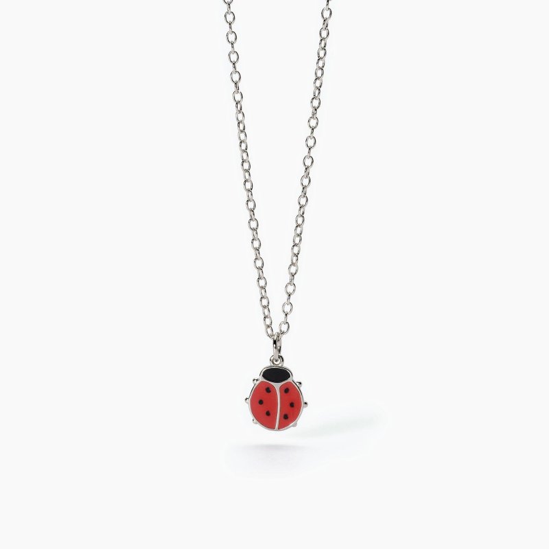 Mabina - Girocollo In Argento Con Coccinella Fortunella - Argento - Coccinella