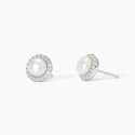 Mabina - Orecchini In Argento Con Perle Coltivate - Zirconi