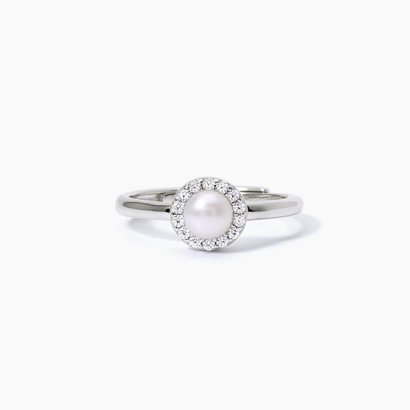 Mabina - Anello Con Perla Milanesienne - Argento - Perla