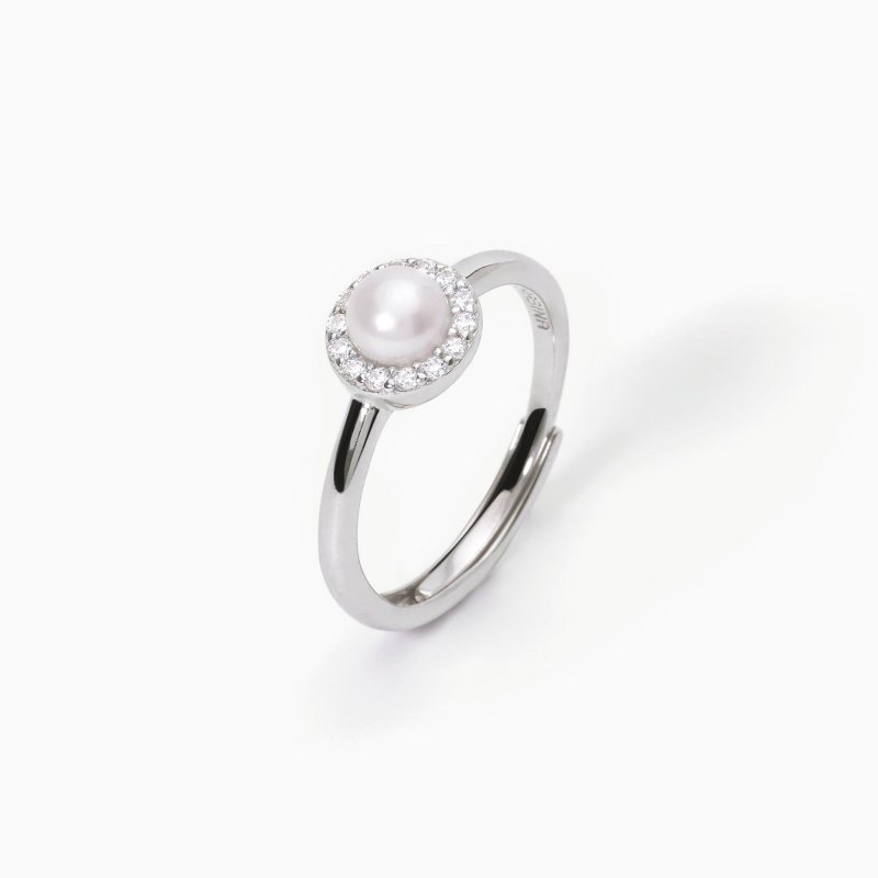 Mabina - Anello Con Perla Milanesienne - Argento - Perla