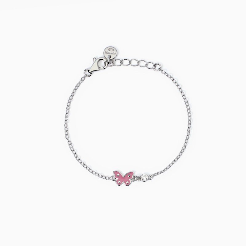 Mabina - Bracciale Da Bambina Con Farfalla - Argento - Zircone