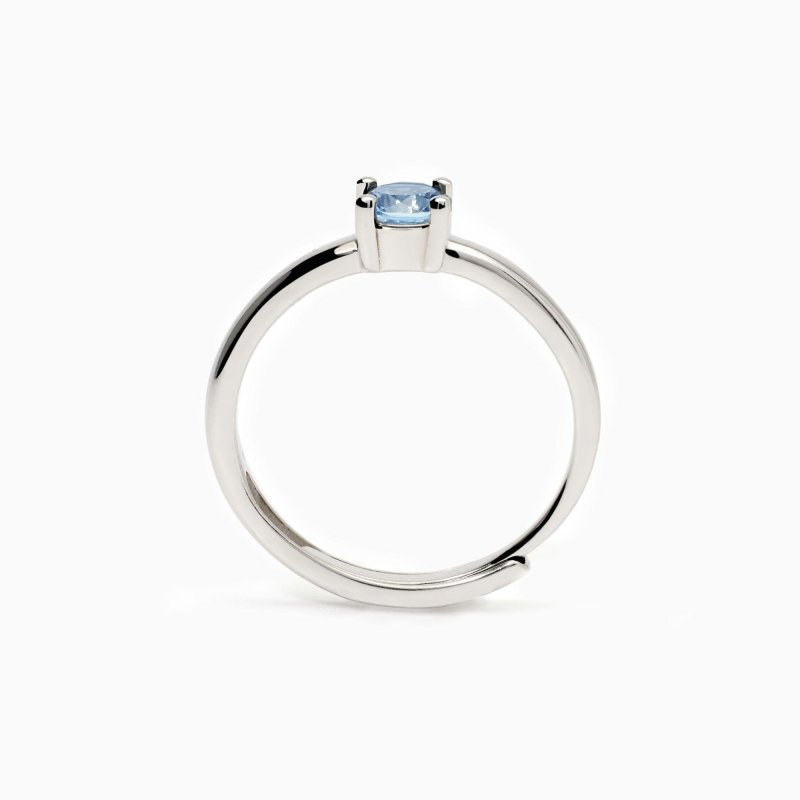 Mabina - Anello Donna Isabel - Argento - Acquamarina Sintetica