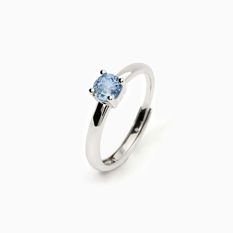 Mabina - Anello Donna Isabel - Argento - Acquamarina Sintetica