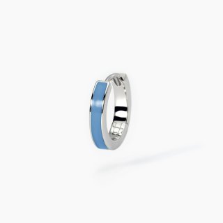 Mabina - Orecchino In Argento A Cerchio - Smalto Azzurro