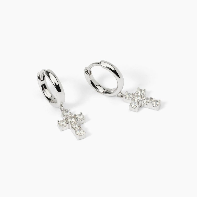 Mabina - Orecchini A Cerchio Con Pendente - Argento 925 - Zirconi
