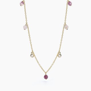 Mabina - Collana Con Tormalina Viva La Vida - Argento - Oro 18K