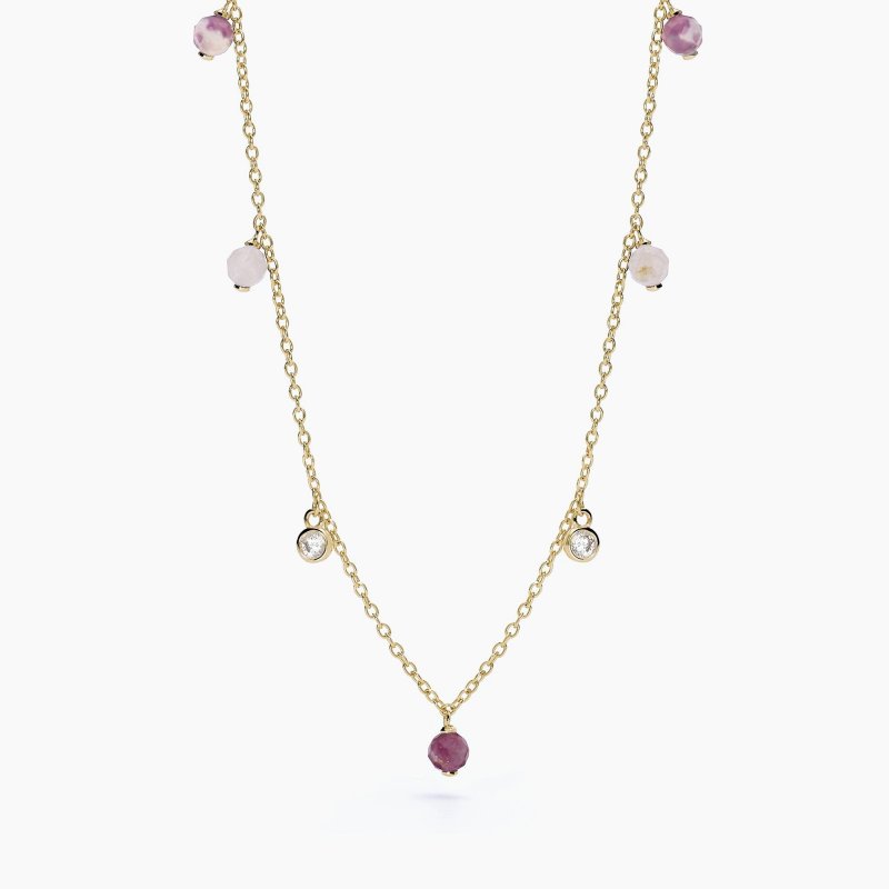 Mabina - Collana Con Tormalina Viva La Vida - Argento - Oro 18K