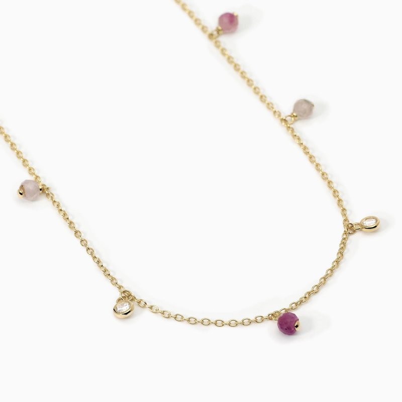 Mabina - Collana Con Tormalina Viva La Vida - Argento - Oro 18K