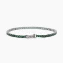 Mabina - Bracciale Tennis Da Uomo - Smeraldi Sintetici - Tennis Club