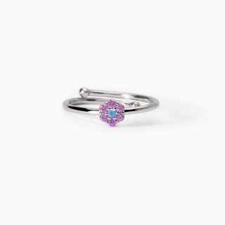 Mabina - Anello Da Bambina Con Fiore - Argento - Tormalina