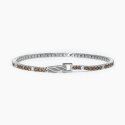 Mabina - Bracciale Tennis Marrone E Bianco - Argento - Zirconi