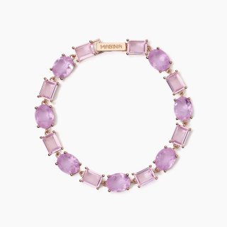 Mabina - Bracciale Con Fusion Stone - Glass Rosa - Santorini