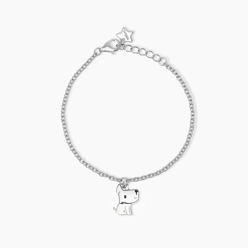 Mabina - Bracciale In Argento - Cagnolino Pendente - Bambina