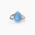 Mabina - Anello In Argento Con Pietra Turchese - Diva