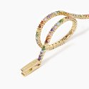 Mabina - Bracciale Tennis Dorato - Zirconi Multicolor