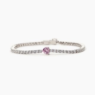 Mabina - Bracciale Tennis Con Zircone Rosa - Argento 925 - Zirconi