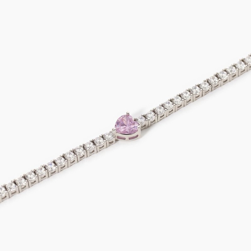 Mabina - Bracciale Tennis Con Zircone Rosa - Argento 925 - Zirconi