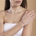 Mabina - Bracciale Tennis Con Zircone Rosa - Argento 925 - Zirconi