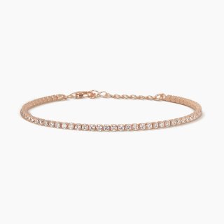 Mabina - Bracciale Tennis Regolabile - Oro Rosa - Zirconi