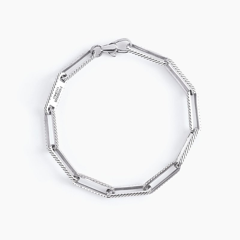 Mabina - Bracciale Boss - Maglie Ovali - Argento