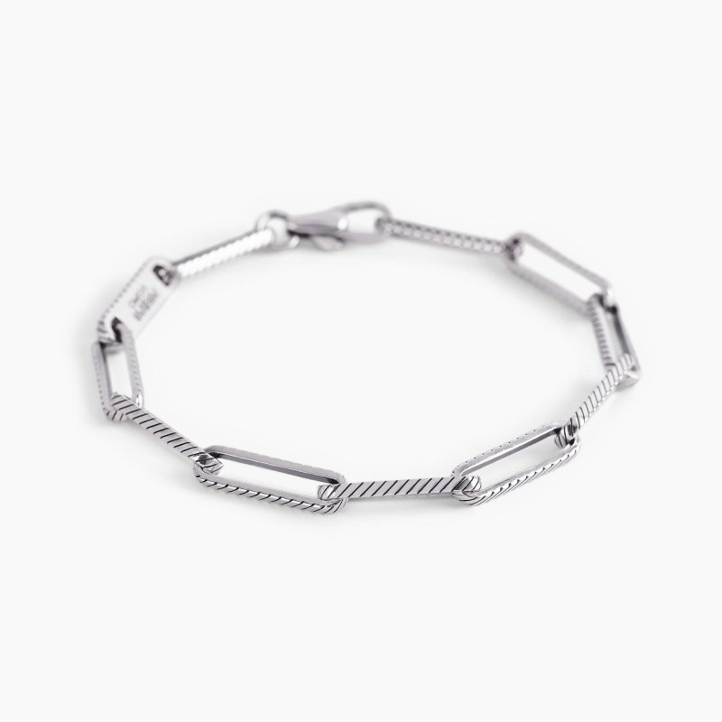 Mabina - Bracciale Boss - Maglie Ovali - Argento