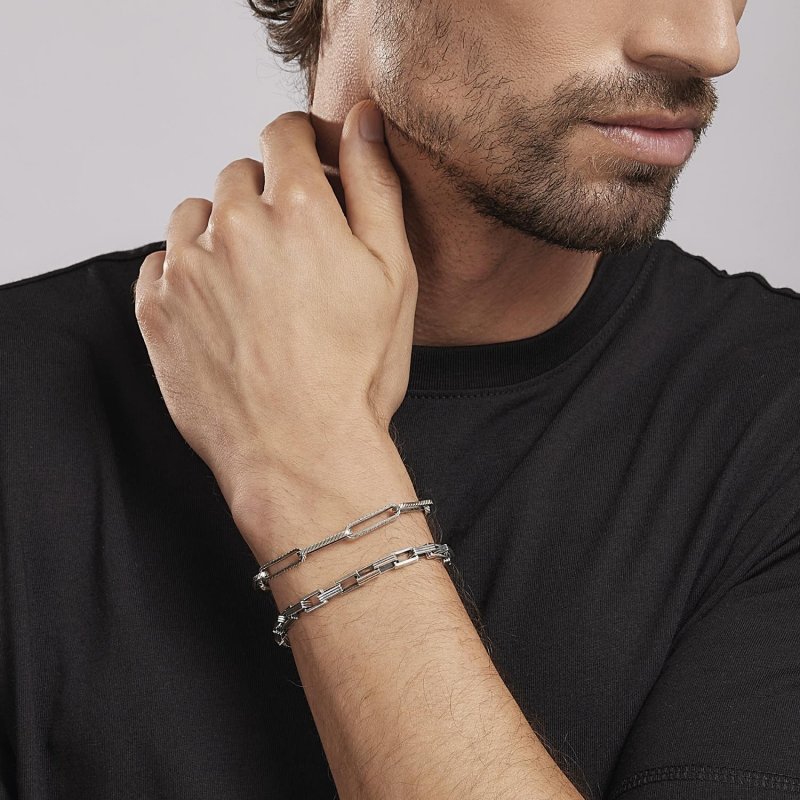 Mabina - Bracciale Boss - Maglie Ovali - Argento