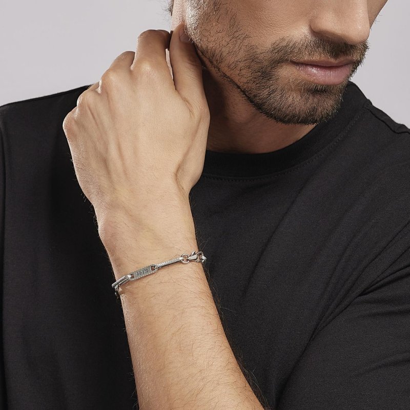 Mabina - Bracciale Boss - Maglie Ovali - Argento