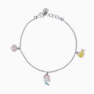 Mabina - Bracciale Da Bambina - Simboli Mare Fantasy - Argento