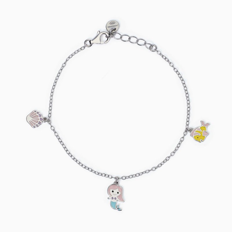 Mabina - Bracciale Da Bambina - Simboli Mare Fantasy - Argento
