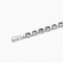 Mabina - Bracciale Con Acquamarina Sintetica - Argento - Zirconi