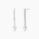 Mabina - Orecchini Con Zirconi - Taglio Cuore - Tennis Club