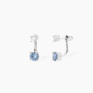 Mabina - Orecchini Con Acquamarina Sintetica - Argento - Zirconi