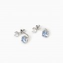 Mabina - Orecchini Con Acquamarina Sintetica - Argento - Zirconi